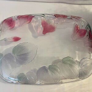 Crystal Clear Studios 1989 Cassandra Oblong Platter Vintage Hand Painted EUC